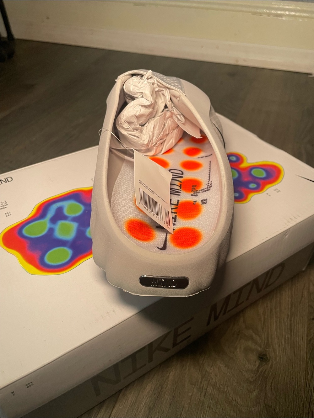 Nike Mind 001 Slide Light Smoke Grey Size 11 - Picture 4 of 5
